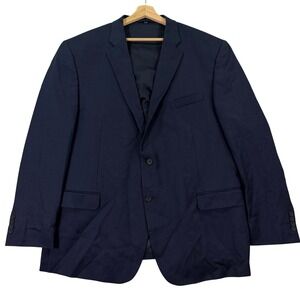 NEW Jos A Bank Mens 50L Traveler Blazer Navy Tailored Fit Wool Blend Suit Jacket